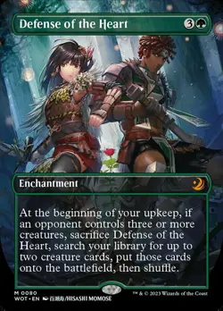 MTG Defense of the Heart - Anime Borderless, NM-Mint, English Wilds of Eldraine: - Image 1