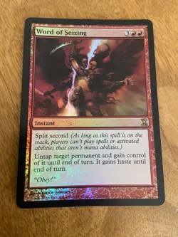 Word of Seizing FOIL MP Time Spiral Rare MTG See Photos Magic - Image 1