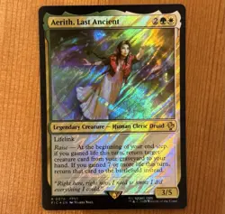 Aerith, Last Ancient, R 0076, NM Surge Foil, MTG Final Fantasy FIC Commander - Image 1