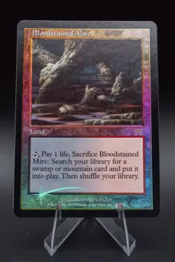 Bloodstained Mire: 2002 Magic the Gathering - Onslaught Foil - Image 1