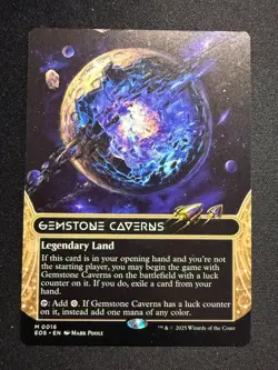 Gemstone Caverns - Borderless - NM - Edge of Eternities Stellar Sights MtG - Image 1