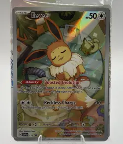 Pokemon TCG Eevee 173 Prismatic Evolutions Promo Sealed With Dividers - Image 1