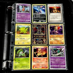 Pokemon Vintage Cards (METAL CUSTOM MEW) Binder Pages Lot - Image 1