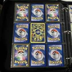 Pokemon Vintage Cards (METAL CUSTOM MEW) Binder Pages Lot - Image 2