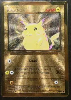 Pokemon Gold Metal Pikachu 58/102 Celebrations Ultra Premium Collection - Image 1