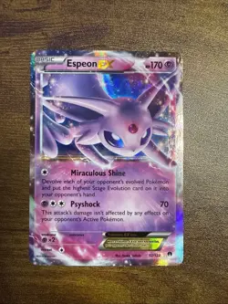 Pokemon TCG Espeon EX 52/122 XY Breakpoint Ultra Rare Card - Image 1