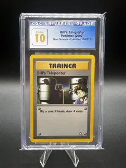 Bill's Teleporter Neo Genesis Unlimited 2000 Pokemon Card 91/111 Graded CGC 10 - Image 1
