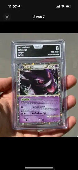 Gengar 94/102 Holo Pokemon Karte - Triumph 2011 - Deutsch AOG 8 NEAR MINT - Image 1