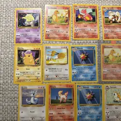 Pokemon Vintage 15 Card Lot Base Set, Pikachu, Charmander NM (Base1) - Image 2