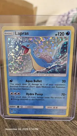 Lapras - 5/12 - Exclusive Sparkle Holo McDonald's 2019 - Pokemon TCG Card MP-HP - Image 1