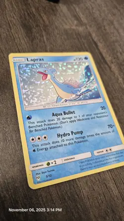 Lapras - 5/12 - Exclusive Sparkle Holo McDonald's 2019 - Pokemon TCG Card MP-HP - Image 3