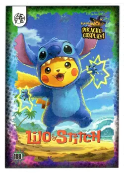 Lilo & Stitch (Pikachu) #198 - Galaxy Holo - Electric Pikachu Cosplay - Pokemon - Image 1