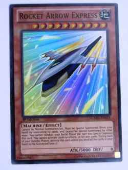 Yugioh Played Cards: ROCKET ARROW EXPRESS NUMH SUPER RARE # 29H22 - Image 1