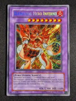 Yugioh - Elemental HERO Inferno PP02-EN010 Secret Rare MP - Image 1