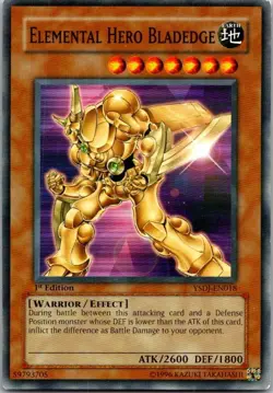 Yu-Gi-Oh! TCG Elemental Hero Bladedge Ultra Rare Holo - Image 1