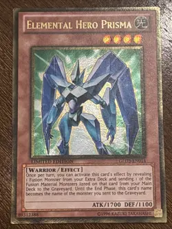 Elemental Hero Prisma GLD3-EN014 Gold Series 3 Limited Edition Gold Rare LP - Image 1