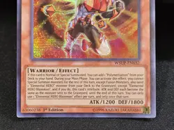 YuGiOh TCG Elemental HERO Blazeman WSUP-EN032 Secret Rare 1st Edition LP - Image 5