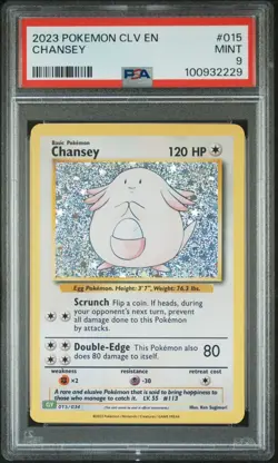 PSA 9 Chansey 2023 Pokemon CLV Trading Card Classic #015/034 MINT - Image 1