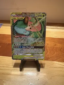 Pokemon TCG Venusaur Snivy Tag Team GX Cosmic Eclipse Holo Card 1/236 2019 - Image 1