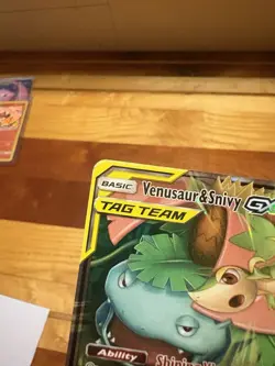 Pokemon TCG Venusaur Snivy Tag Team GX Cosmic Eclipse Holo Card 1/236 2019 - Image 4
