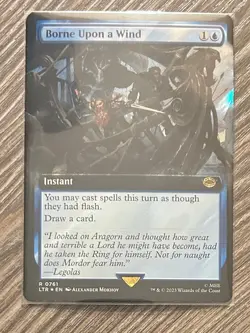Borne Upon a Wind Extended Art Surge FOIL NM/M MTG LOTR Magic the Gathering - Image 1