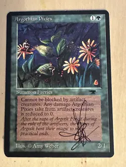 MTG ARTIST PROOF MTG Argothian Pixies AP Sketch Art Amy WEBER - Image 2