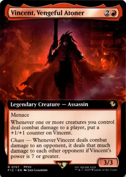 MTG Vincent, Vengeful Atoner (Extended Art) Normal NM Commander: FIN Magic - Image 1