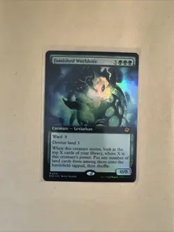 MTG Famished Worldshire EOE 0341 M NM FOIL Extended Art - Image 1