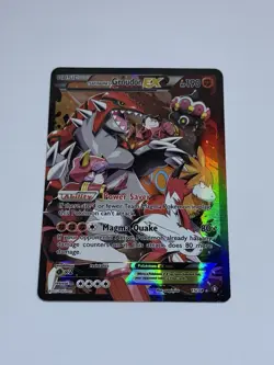 Pokemon TCG Team Magma's Groudon EX Holo Full Art Card 15/34 Double Crisis LP/MP - Image 1