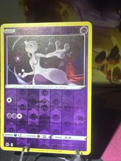 Mewtwo 059/159 Pokemon Crown Zenith Sword & Shield Reverse Holo Rare NM - Image 2