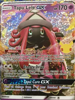 Pokemon TCG- Tapu Lele GX - 60/145 Celebrations - 2021 Holo Rare - MINT - Image 3
