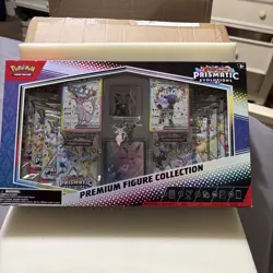 Pokemon TCG Prismatic Evolutions Premium Figure Collection Factory Sealed + Bonu - Image 2