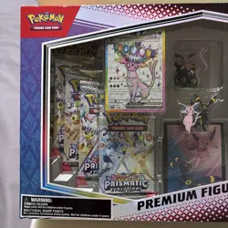 Pokemon TCG Prismatic Evolutions Premium Figure Collection Factory Sealed + Bonu - Image 3