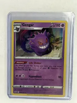 Gengar 85 / 202 Pokemon Sword & Shield Base Set 2020 Holo Rare TCG RARE - Image 1