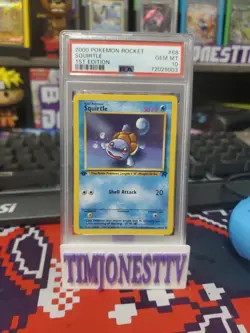 PSA 10 1ST EDITION 2000 Pokemon Rocket 68/82 Squirtle TEAM ROCKET VINTAGE GRADED - Image 1