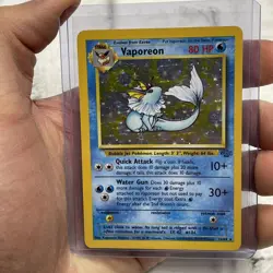 VAPOREON 1999 POKEMON ORIGINAL JUNGLE RARE HOLO 12/64 LP VINTAGE VTG NINTENDO - Image 1