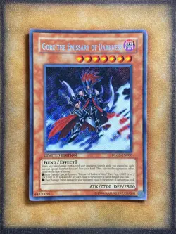 Yugioh Gorz the Emissary of Darkness DLG1-EN000 Secret Rare Limited Edition NM - Image 1