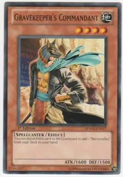 Yugioh! LP Gravekeeper's Commandant - SDMA-EN017 - Common - 1st Edition Lightly - Image 1