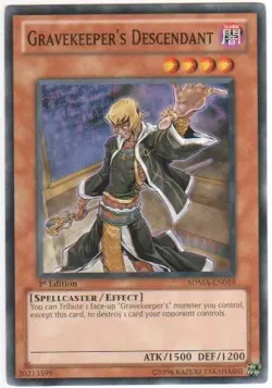 Yugioh! LP Gravekeeper's Descendant - SDMA-EN019 - Common - 1st Edition Lightly - Image 1