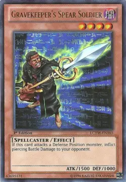 Yugioh! LP Gravekeeper's Spear Soldier - LCYW-EN185 - Ultra Rare - 1st Edition L - Image 1