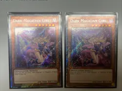 2x Yugioh Dark Magician Girl 7th Art RA04-EN107 Platinum Secret Rare 1st Edition - Image 1