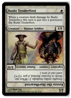 MTG Foil Bushi Tenderfoot Kenzo the Hardhearted - Champions Kamigawa MP English - Image 1