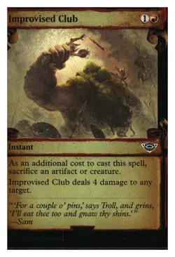 Improvised Club (Showcase Scrolls)(Foil) Lord of the Rings MTG - NM+ - Image 1