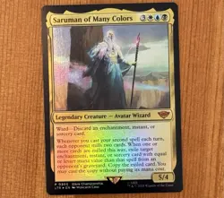 Saruman of Many Colors, P 0300, NM Foil Championship Promo, MTG LotR Lord Rings - Image 1