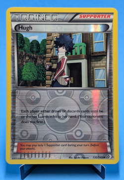 Hugh 130/149 Pokemon TCG 2012 Uncommon Reverse Holo Boundaries Crossed NM - Image 1