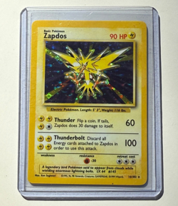 Pokemon TCG Zapdos Base Set 16/102 Holo Unlimited Rare (LP) - Image 1