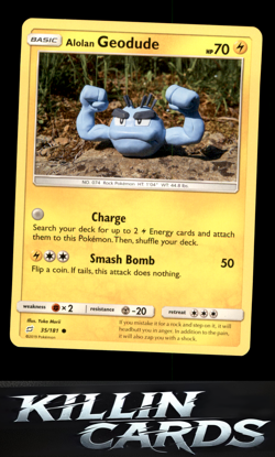 Alolan Geodude (35) 35/181 Pokemon Common SM - Team Up Card NM - Image 1