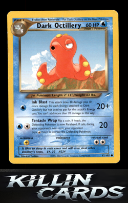 Dark Octillery 062/105 Common Neo Destiny Pokemon Card MP - Image 1