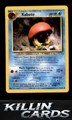Kabuto 56/75 Pokemon Common Neo Discovery Card LP - Image 1