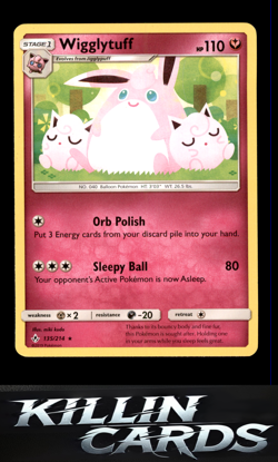 Wigglytuff 135/214 Pokemon Rare SM - Unbroken Bonds Card LP - Image 1
